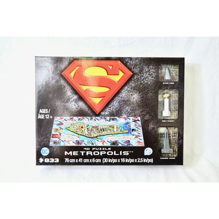 4d Cityscape DC Comics Superman Metropolis 3d Jigsaw Puzzle Poster Guide for sale online